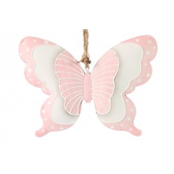 Hanger butterfly o string Vita M pink l17b12h1 5cm